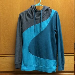 Teal and Gray Hoodie by Warehouse One